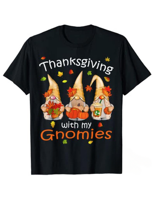 Funny Thanksgiving Shirts  Gnome - Lover T-Shirt Graphic Tee